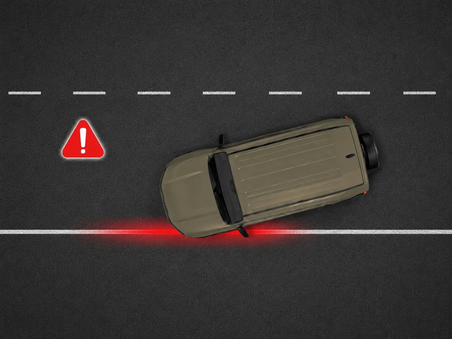 Hệ thống cảnh báo lệch làn đường (LDA) trên Toyota Land Cruiser FJ giúp xe luôn đi đúng phần đường, nhắc nhở tài xế bằng âm thanh và đèn báo.