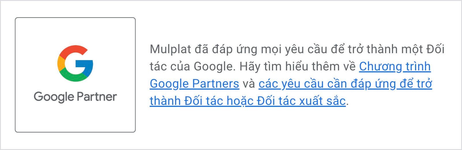 GianHangVN tự hào là đối tác của Google