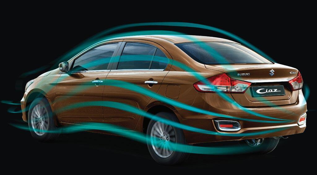 Thiết kế tăng hiệu năng khí động học của Suzuki Ciaz Mới